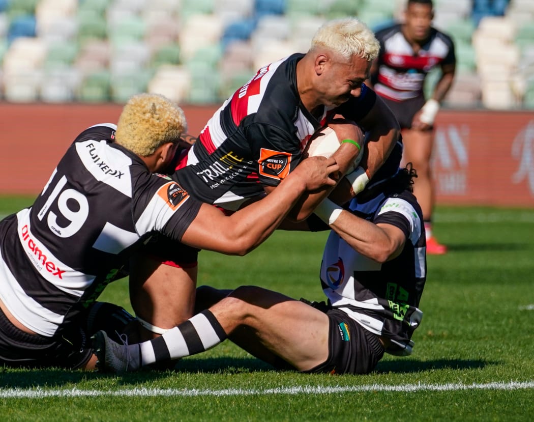 Manu Samoa international Sam Slade in action for Counties Manukau in 2020.