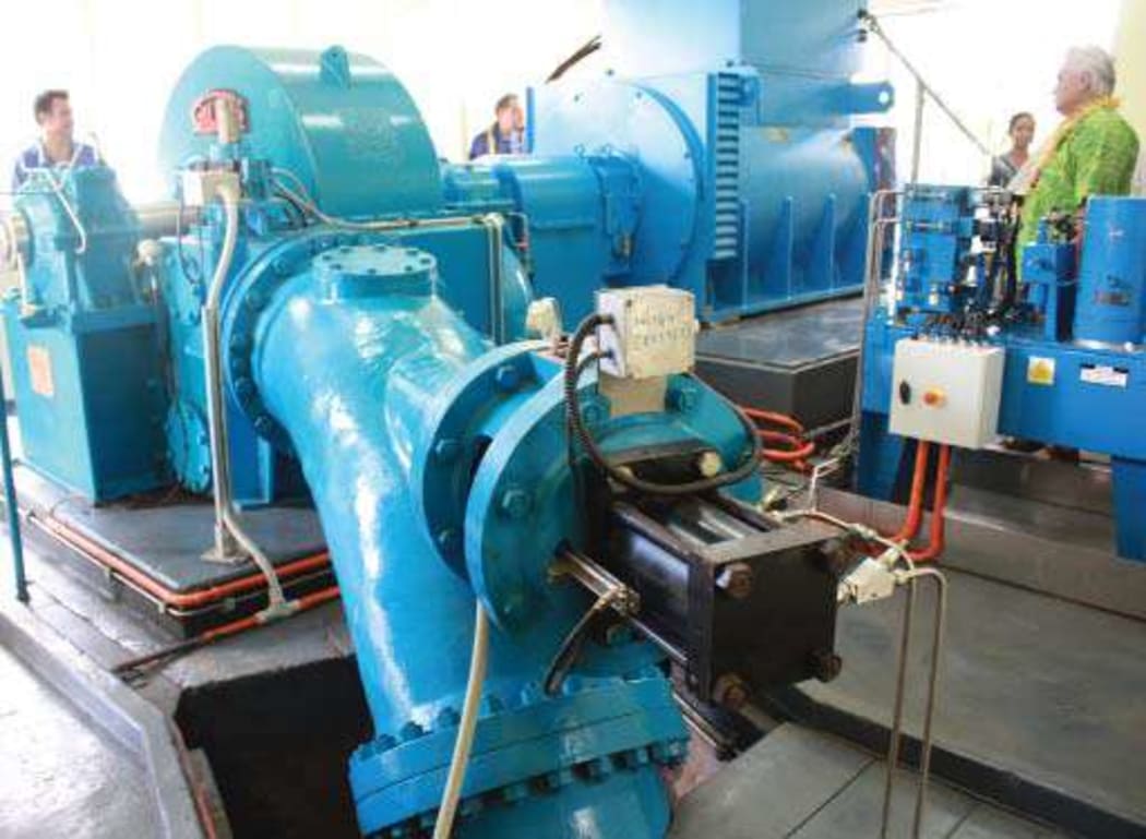 Inside the Alaoa Hydropower Plant in Samoa.