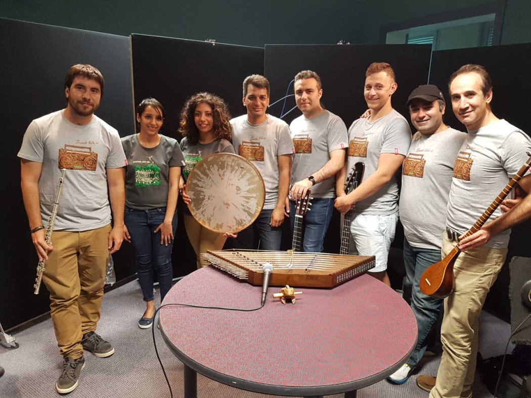 Sounds Like Us (l to r: Theo Sekeris, Neha Kapur, Manda Safavi, Hosein Khandan, Farzad Fatemi, Pan Matisse, Hamid Majdi, Shahram Aryan)