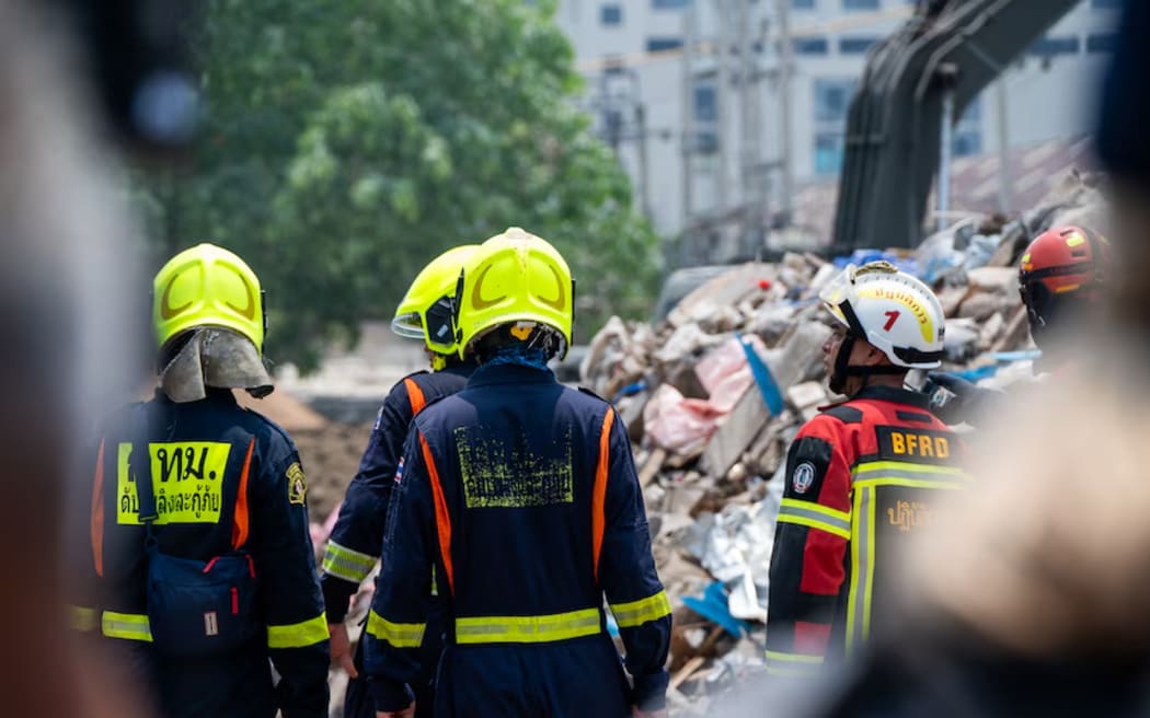 The rescue efforts at the site of a building collapse in Bangkok have been working around the clock.