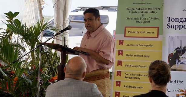 Jay Latu, pictured, spoke of his experience as a returnee