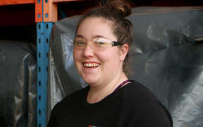 Apprentice plumber Lauren Phillips laughing, again.