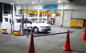 The Kumeu station that was targeted in a recent ram raid robbery.