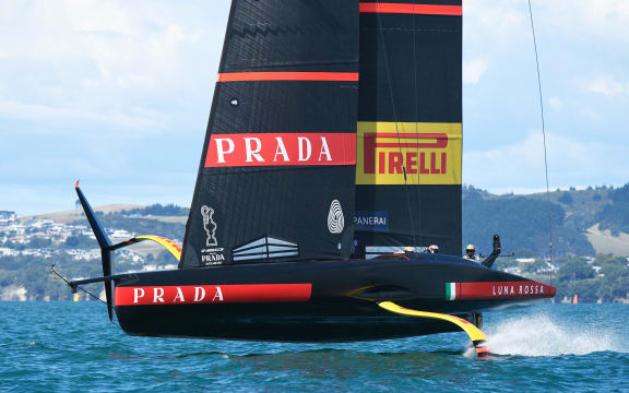Emirates Team New Zealand v Luna Rossa Prada Pirelli. Race 3, Day 2 of the America's Cup presented by Prada. Auckland, New Zealand, Friday the 12th of March 2021. Â© Copyright photo: Chris Cameron / www.photosport.nz