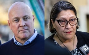 Christopher Luxon and Meka Whaitiri.