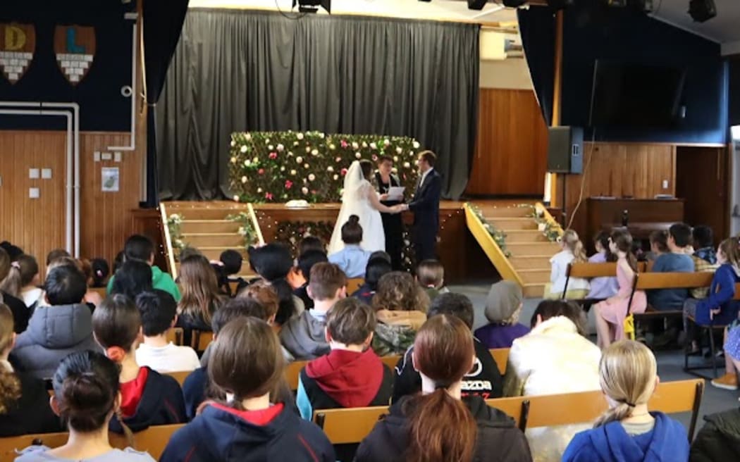 Christopher Wedderburn, a teacher of four years at the Tuatapere school in western Southland, on Friday remarried his new bride Emily Serafini.