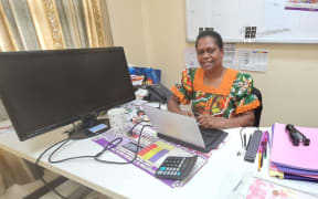 Moirah Matou is the Vanuatu met service's first female weather forecaster