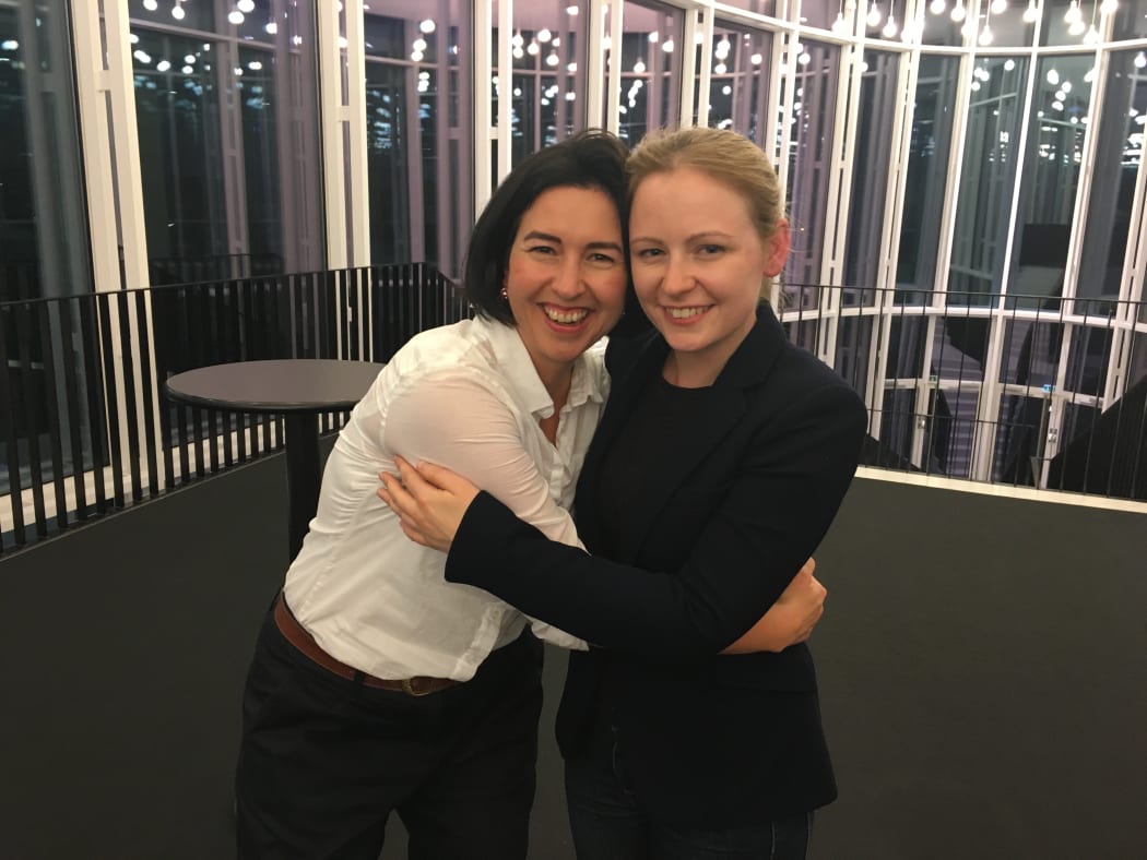Clarissa Dunn and Gemma New, at the Mahler Competition in Bamberg, May 2016.