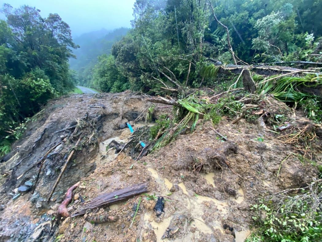 heavy rain has caused landslips across the Buller district.