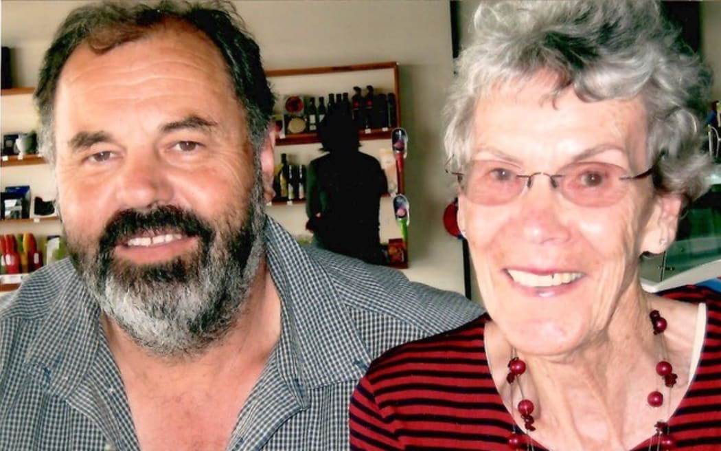 Methven's Anthony Wood, with his late mother. Anthony Wood died following a two-car collision with a drunk driver, on State Highway 1 in North Canterbury, in April 2023.