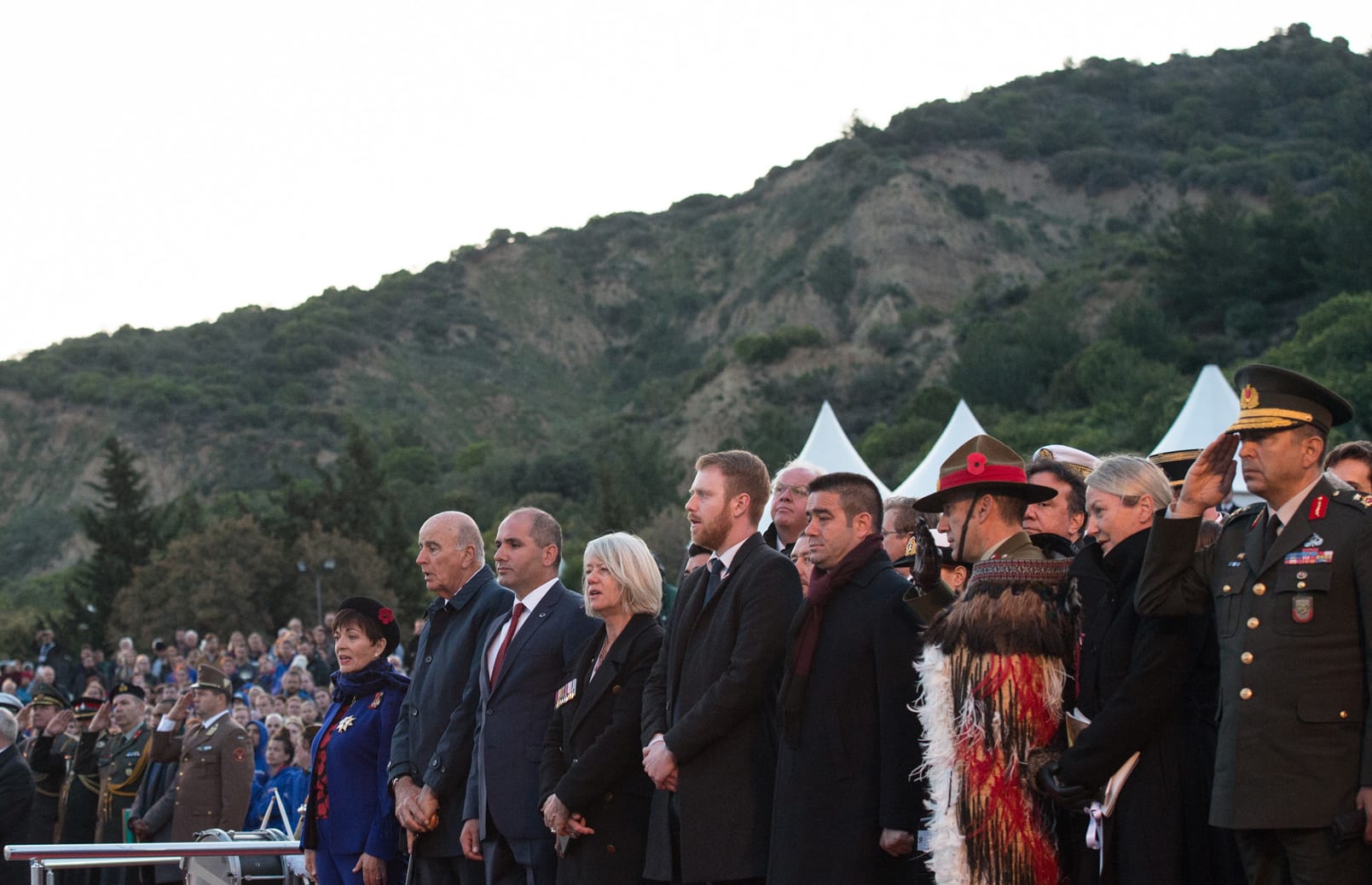 Dawn service at the ANZAC Commemorative Site in Gallipoli. 2018 marks the centenerary of New Zealanders returning to Gallipoli to pay their respects to their fallen for the first time.