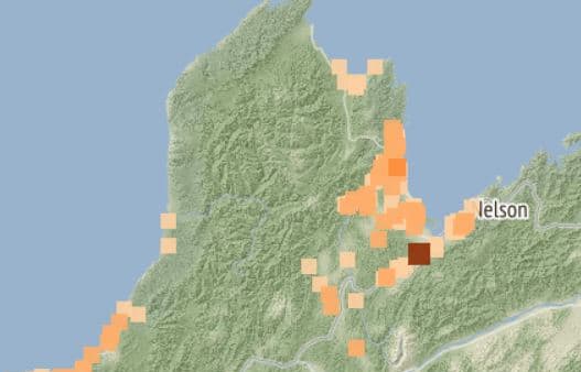 The earthquake struck at 8.59am.