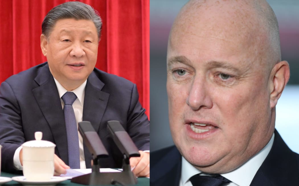 Xi Jinping and Christopher Luxon.