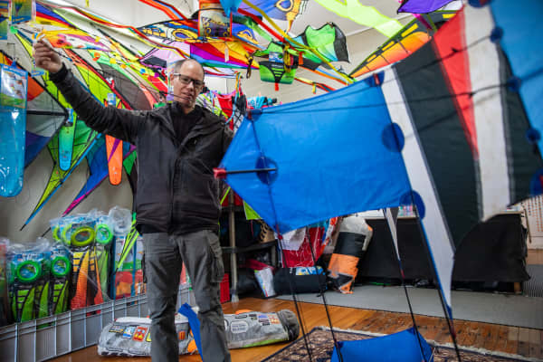 Inside the Kiteworks shop in Auckland