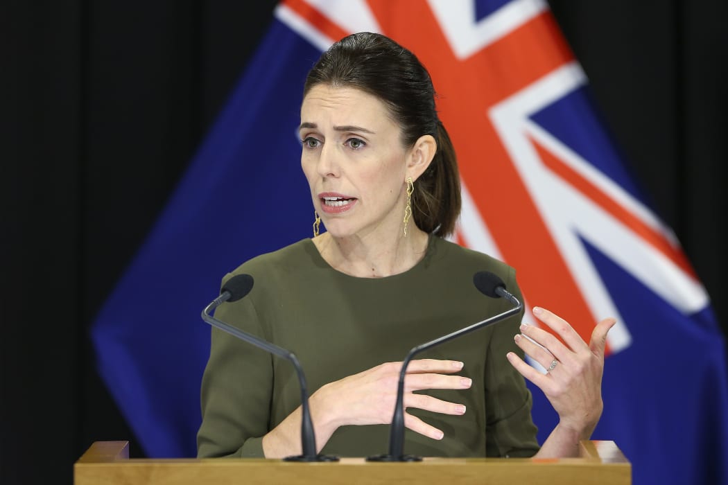 WELLINGTON, NEW ZEALAND - APRIL 07: Prime Minister Jacinda Ardern speaks to media during a press conference at Parliament on April 07, 2020 in Wellington, New Zealand.
