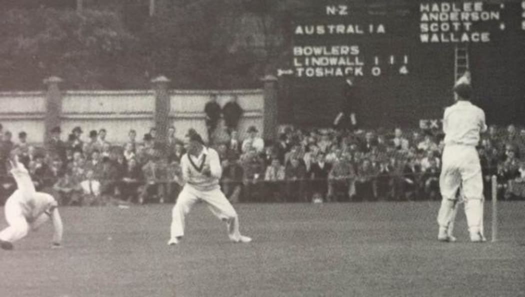 1946 cricket match between Australia and NZ.