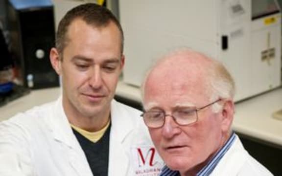 James Baty, left, and Mike Berridge, are part of the Malaghan Institute's team that discovered mtDNA transfer between cells in animals