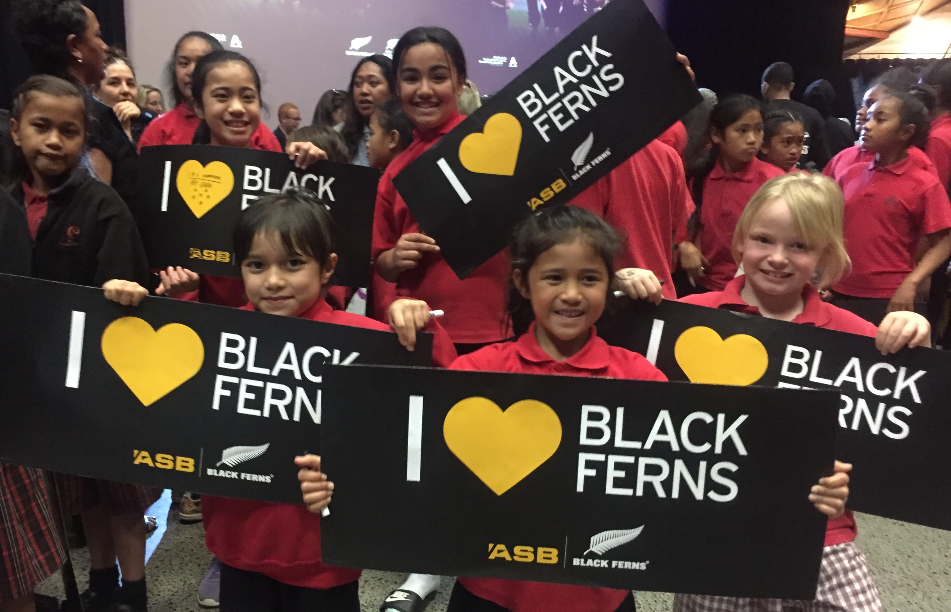 Black Ferns fans show support for their World Cup-winning team