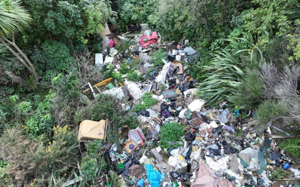 South Wairarapa District Council staff believe household garbage and industrial refuse has been thrown off a cliff edge at Te Kopi on the south coast for several years.