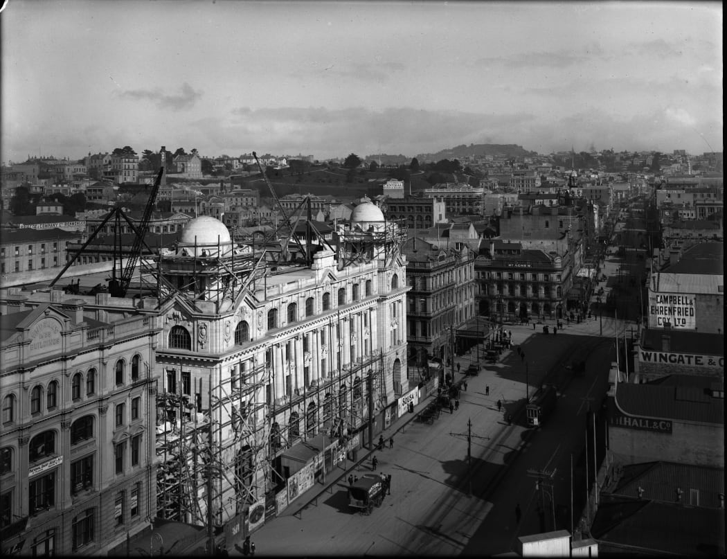 Looking south from the Ferry Building, Auckland.