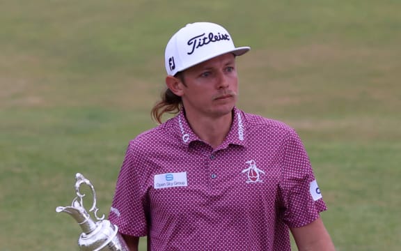 17th July 2022,  Old Course at St Andrews,  St Andrews, Fife, Scotland; The Open Golf Championship final round; Cameron Smith (AUS) celebrates with the Claret Jug