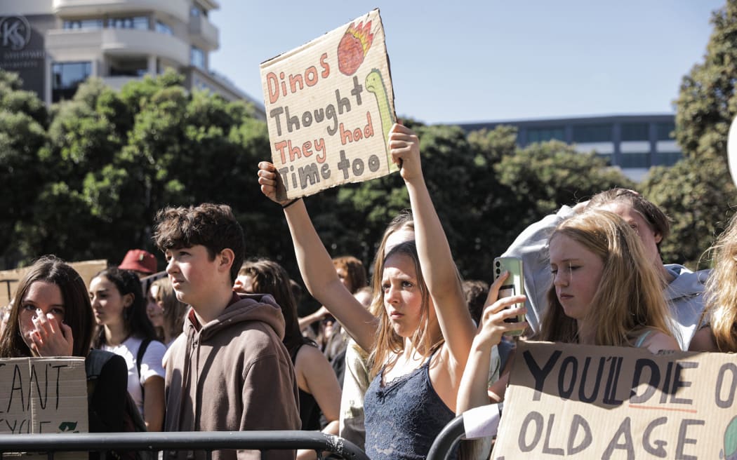 Climate protesters take to Parliament.