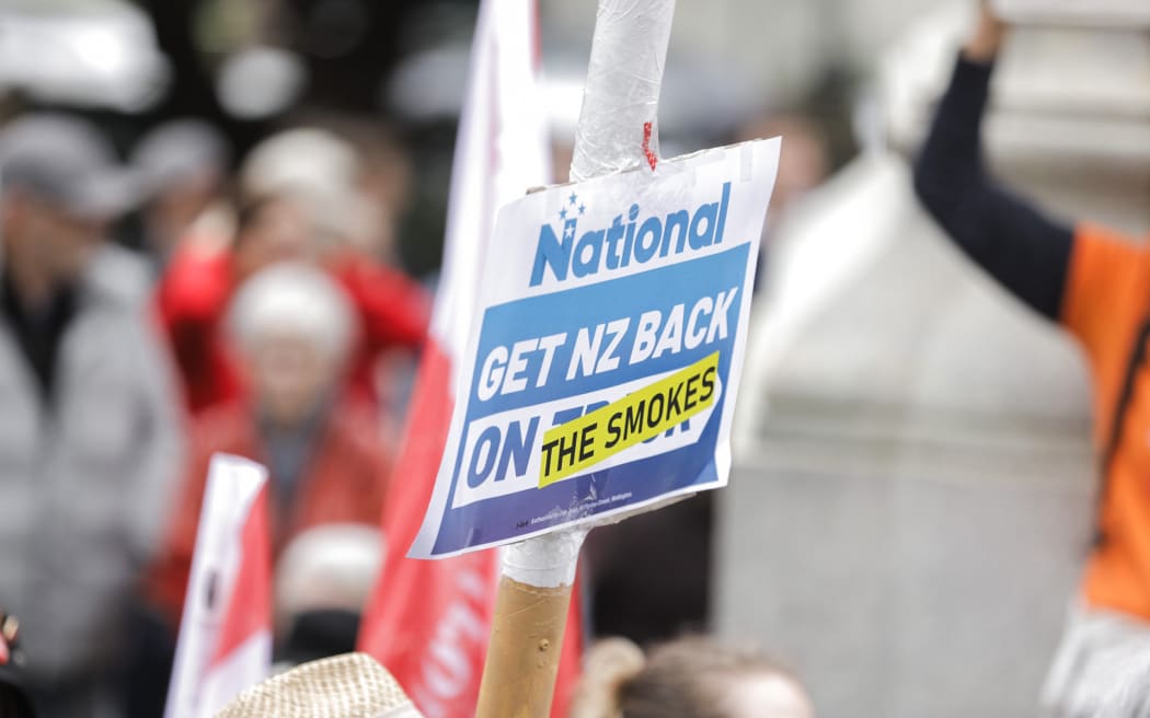 The Smokefree rally at Parliament, 13 December, 2023.