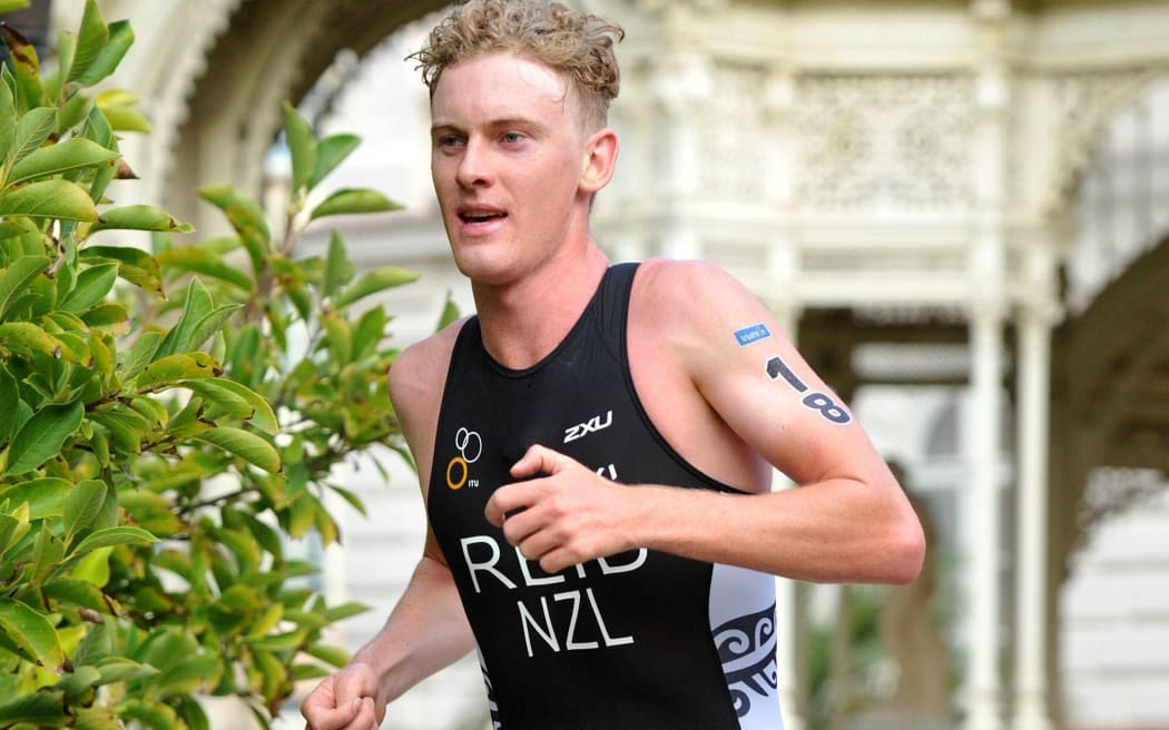 Gisborne triathlete Tayler Reid competing in the Czech Republic.