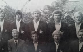 Rodney Redmond, middle, back row, was part of a strong New Zealand team to tour England in 1973.