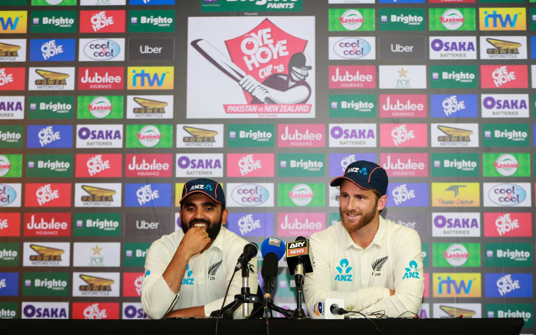 Ajaz Patel and Kane Williamson.