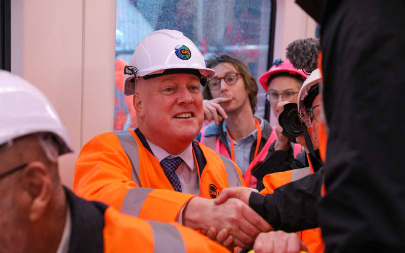 Politicians attend Auckland's City Rail Link's test run | RNZ