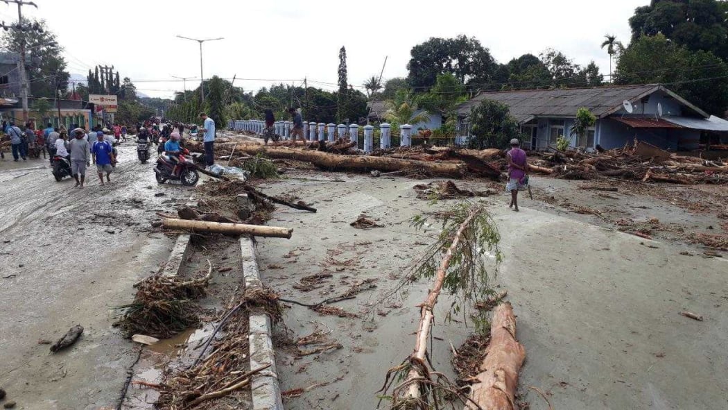 The aftermath of deadly flash flooding in Sentani, Papua, 17 March 2019.