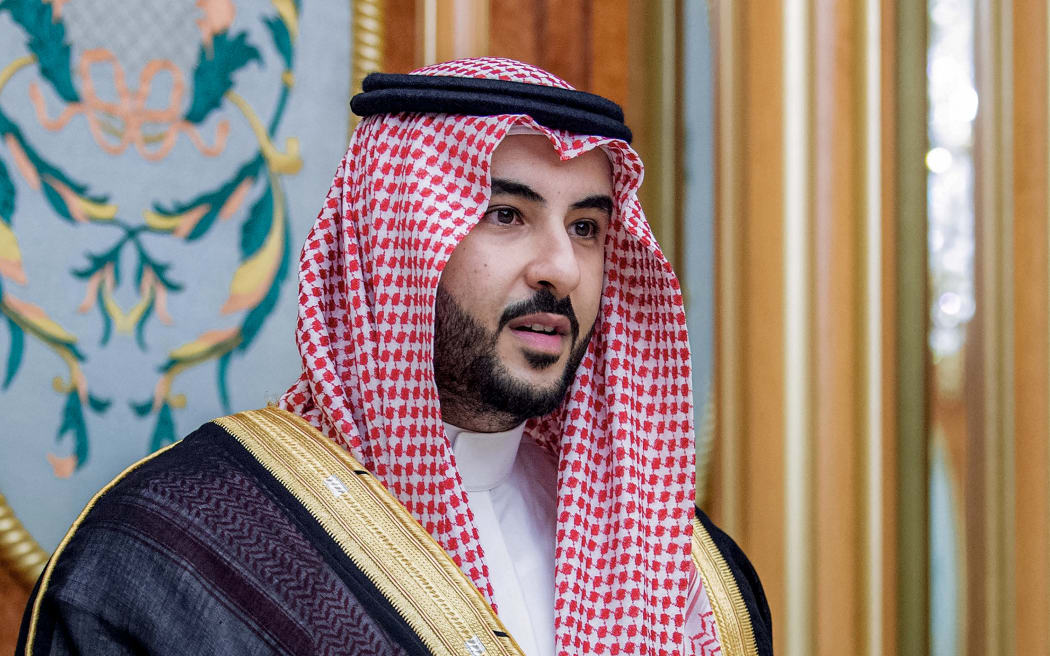 A handout image of Saudi Arabia Defence Minister Prince Khalid bin Salman pictured in September 2022.