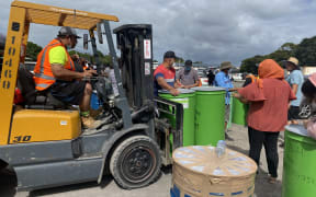 The Aotearoa Tonga Relief Committee is coordinating shipping containers at Auckland's Mt Smart Stadium to be filled with donations, including emergency supplies from family in New Zealand to relatives in Tonga.