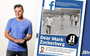 Espen Egil Hansen and his front-page open letter to Facebook's Mark Zuckerberg.