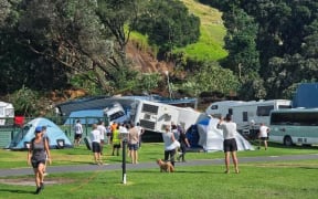 Several people are unaccounted for following a slip near a campsite in Mount Maunganui.