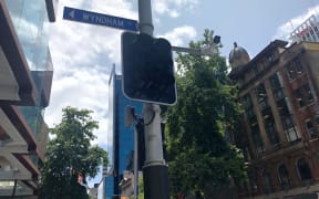 Traffic lights are out on the corner of Wyndham and Queen St.