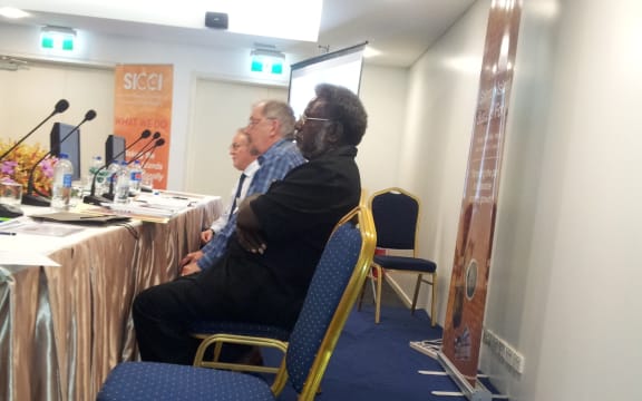 The Solomon Islands Finance Minister Snyder Rini