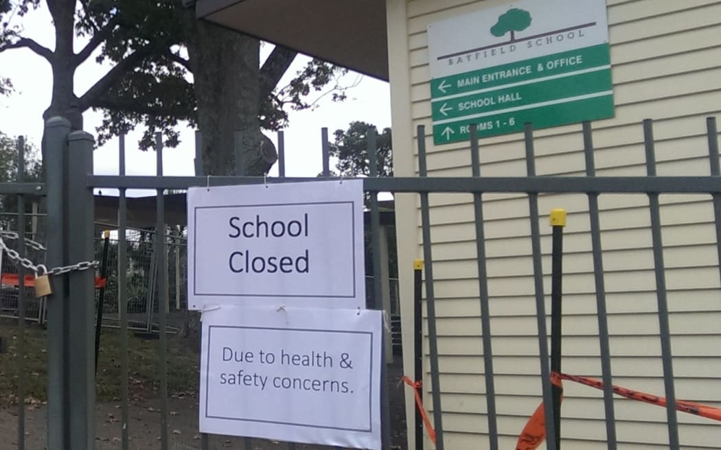 Auckland's Bayfield School, which is closed over concerns pupils could have been exposed to asbestos.