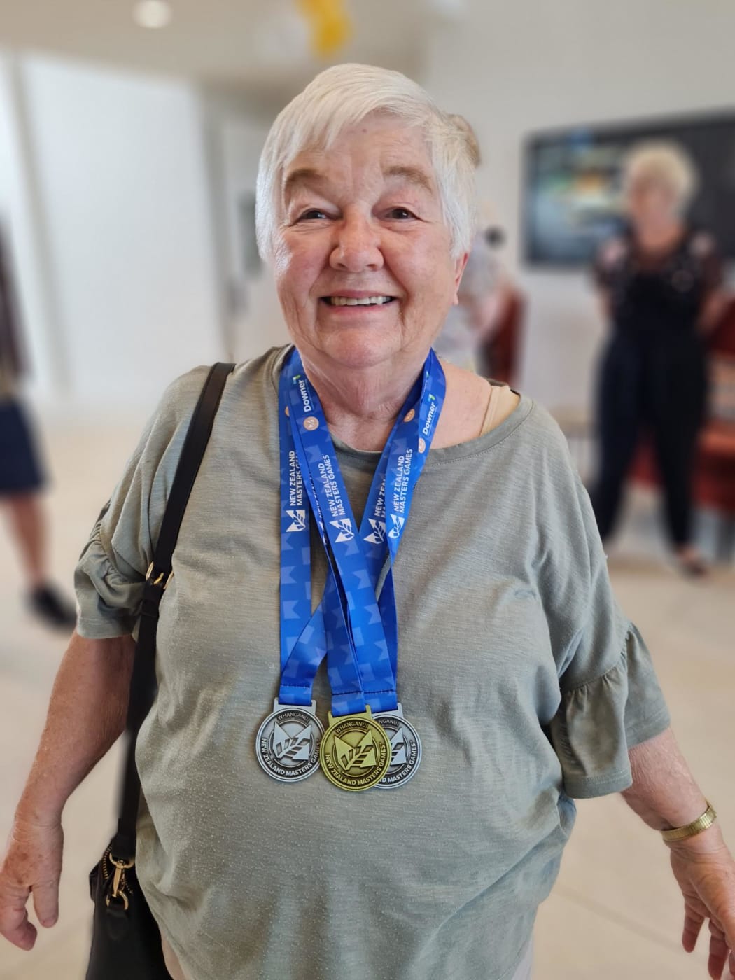 Avila Allsop got a new power lifting personal best at the Masters Games in Whanganui last week.