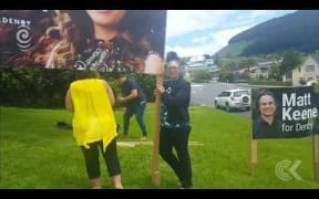 Lone Māori woman candidate victim of billboard vandalism