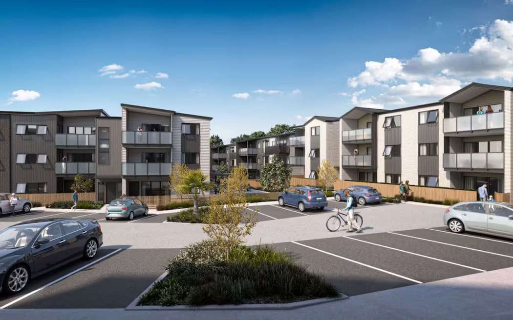 Artist’s impression of a major public housing development on the former Casa Blanca Motel site on Kauika Road, Whangārei.