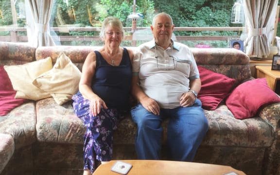 Wendy and Trevor Hardy are living in a caravan after selling their home and expecting to move to NZ.