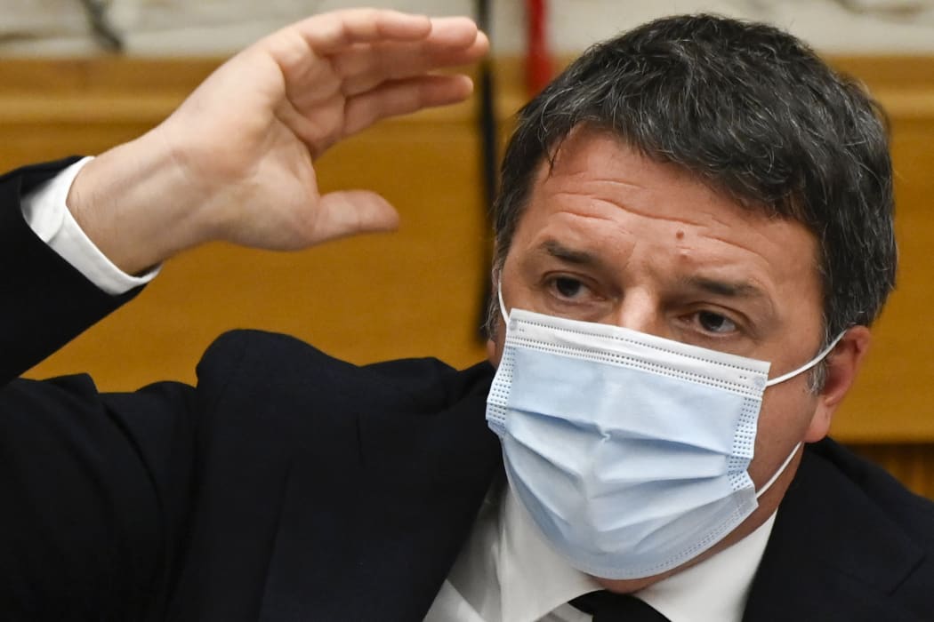 Head of Italia Viva (IV), Matteo Renzi holds a press conference.