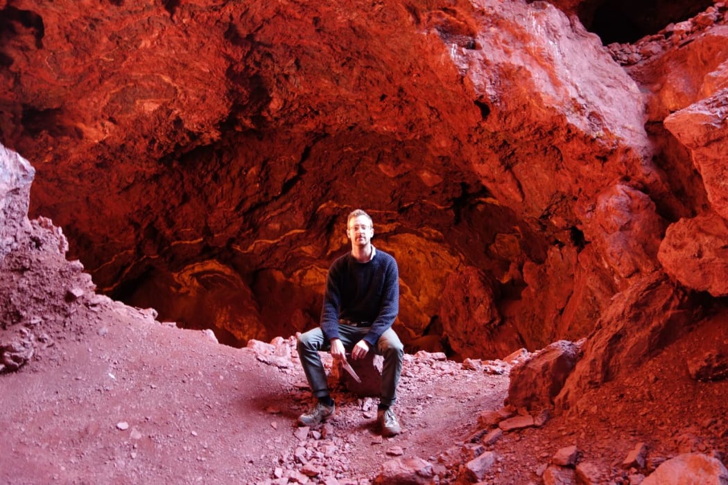 Will Hunt in the entrance of Wilgie Mia Mine in Western Australia.