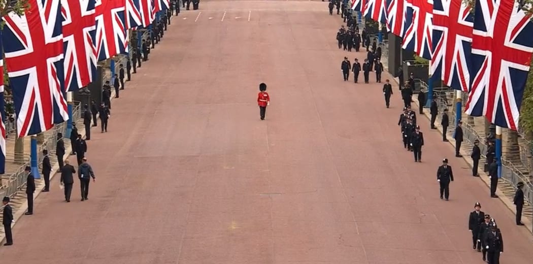 Preparations for the Queen's funeral in London.