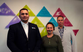 The new appointments to the Te Mātāwai Board are pictured left-right: Penetaui Kleskovic, Dr Kiri Tamihere-Waititi, and Kiwa Hammond.