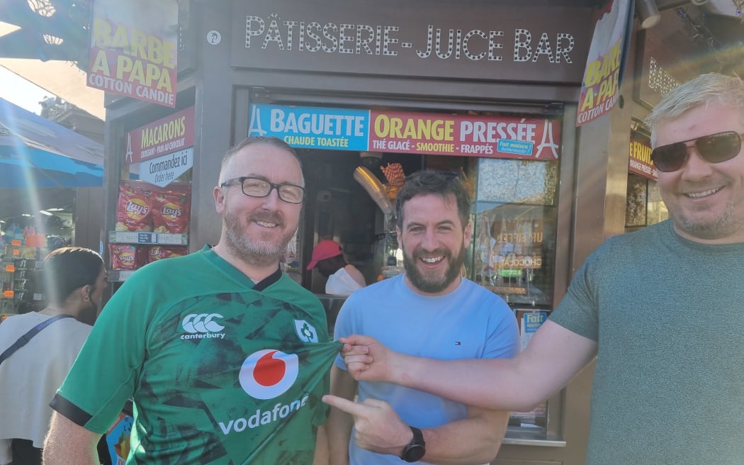 Irish rugby fan Phil and friends in Paris for Rugby World Cup 2023.