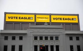 Paul Eagle billboard on The Embassy Theatre