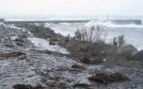 The storm in the Chatham Islands today has damaged a wharf and knocked out power to some households.